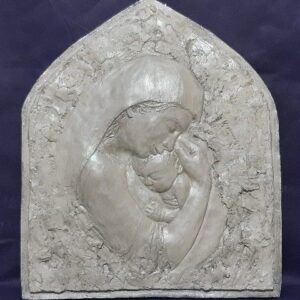 Bassorilievo in gesso Madonna della protezione