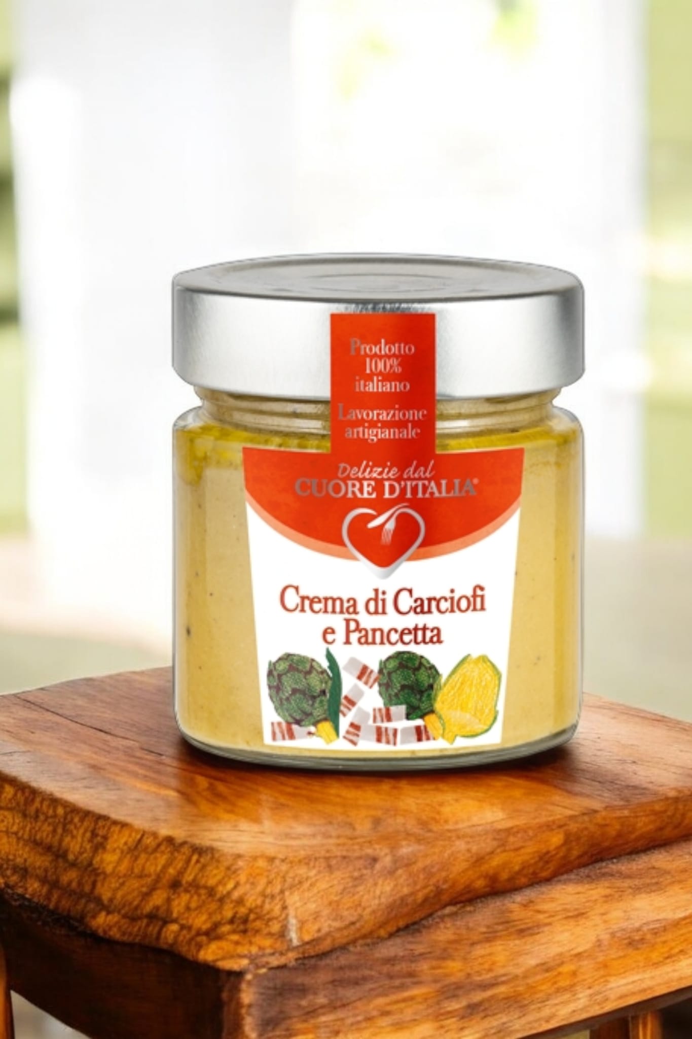 Crema di carciofo di Montelupone con pancetta