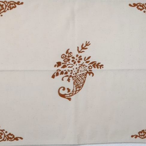 Tovaglietta prima colazione cornucopia stampa a ruggine