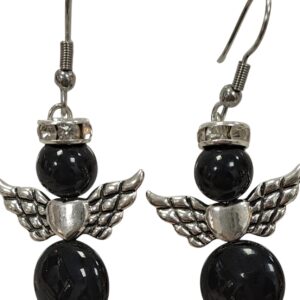 Orecchini angelo - onice nero